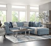 Cindy Crawford Home Calvin Heights Chambray Textured 2 Pc Sectional