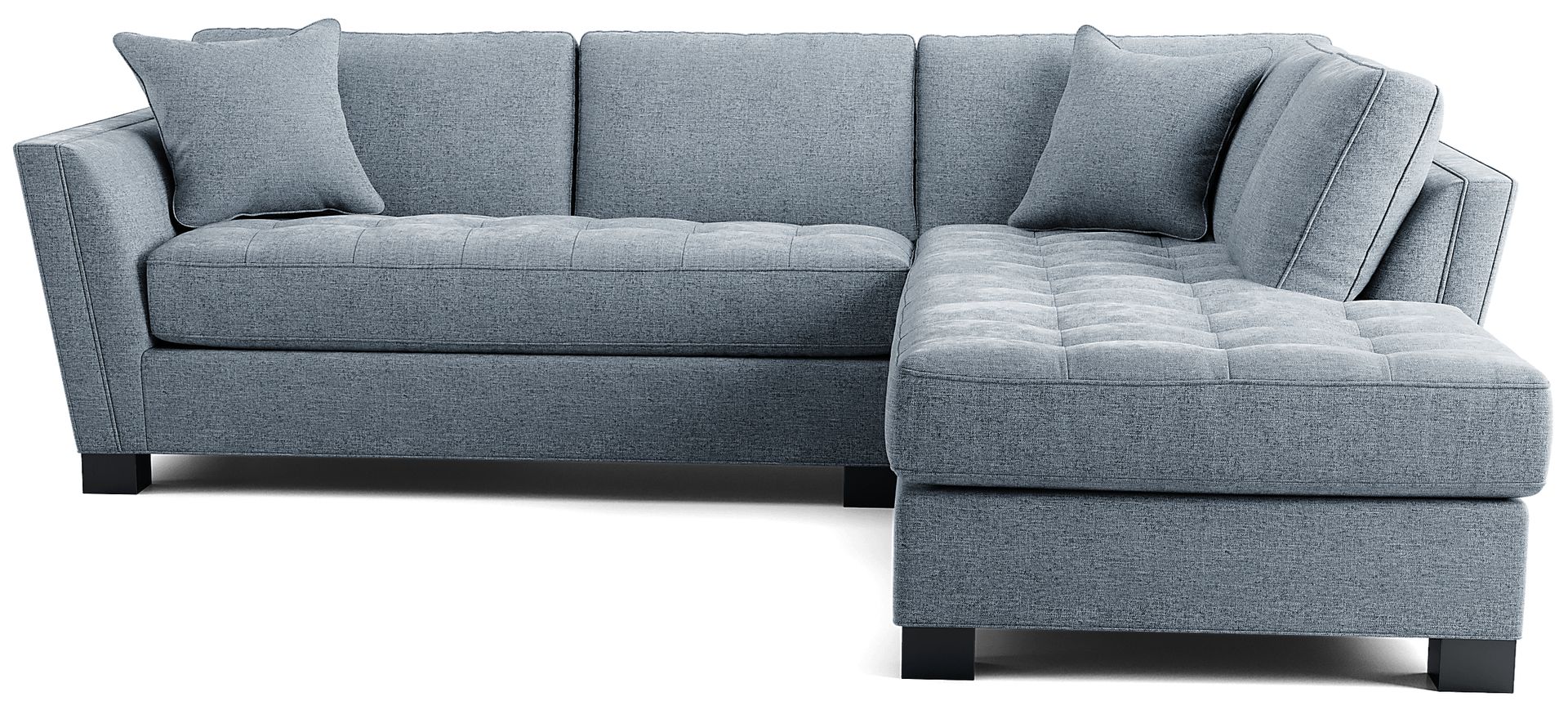 Calvin Heights Chambray Textured 2 Pc Sectional - Image 1