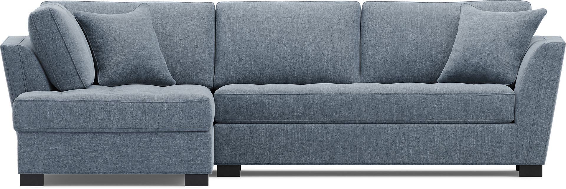 Calvin Heights Chambray Textured 2 Pc Sectional - Image 3
