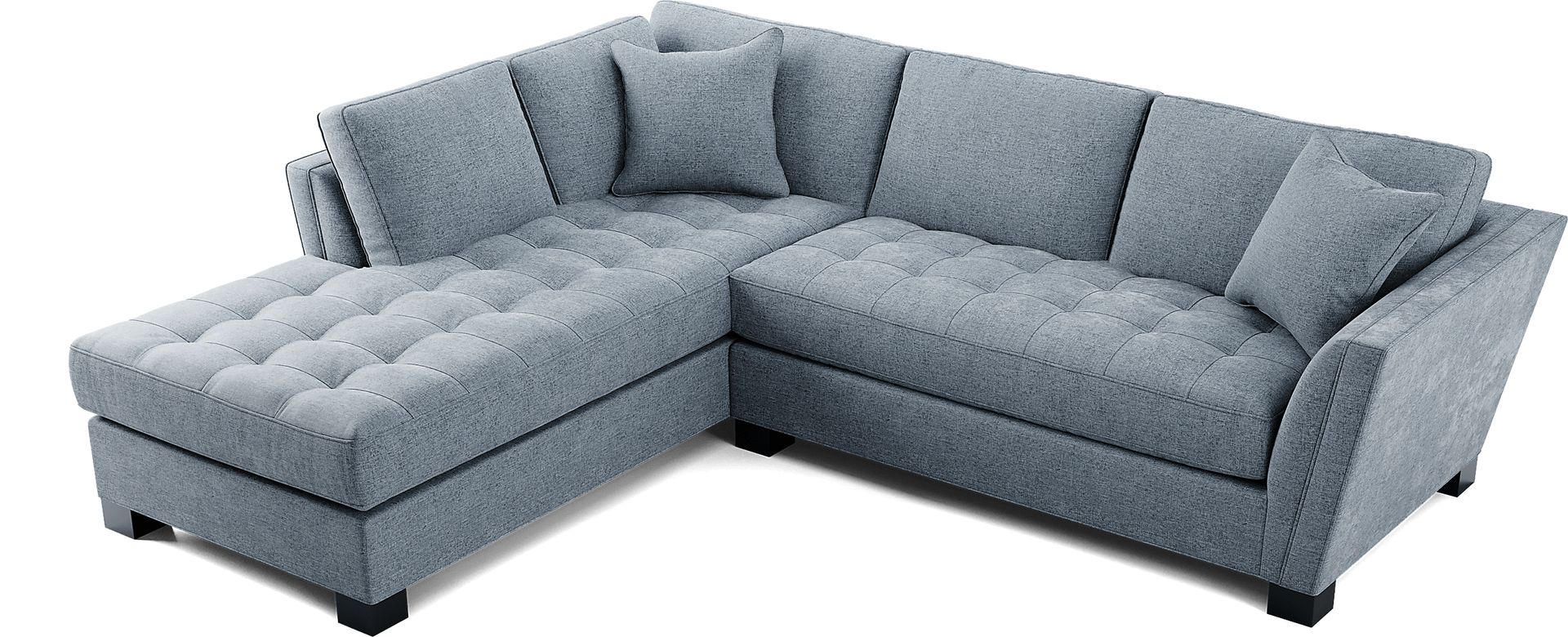 Calvin Heights Chambray Textured 2 Pc Sectional - Image 4