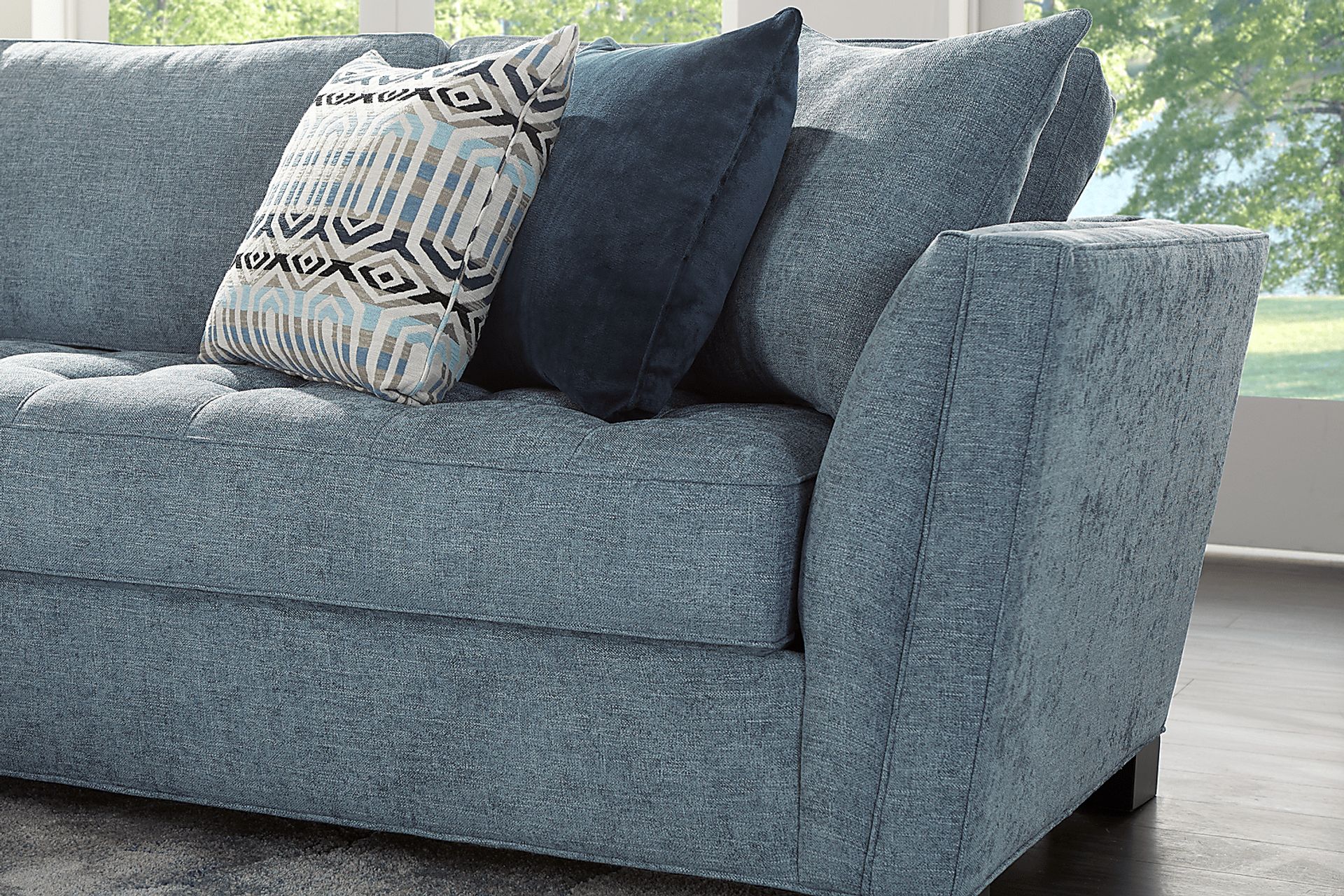 Calvin Heights Chambray Textured 2 Pc Sectional - Image 5
