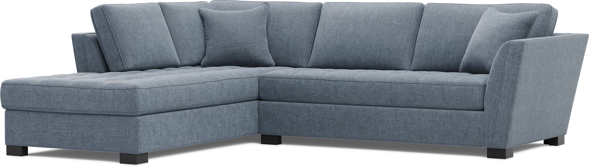Calvin Heights Chambray Textured 2 Pc Sectional - Image 1