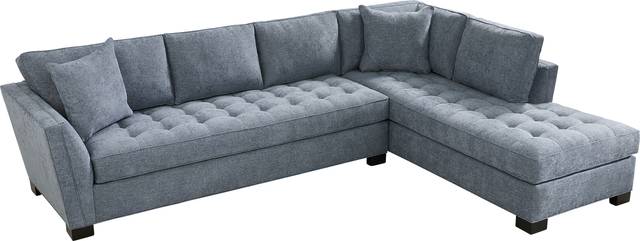 Calvin Heights Chambray Textured 2 Pc XL Sectional - Thumbnail - Image 3