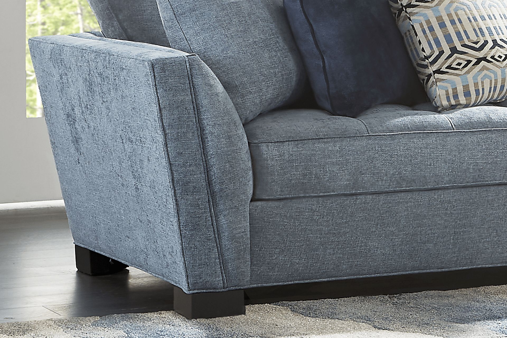 Calvin Heights Chambray Textured 2 Pc XL Sectional - Image 4