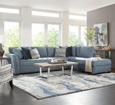 Cindy Crawford Home Calvin Heights Chambray Textured 2 Pc XL Sectional
