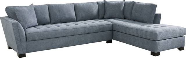 Calvin Heights Chambray Textured 2 Pc XL Sectional - Thumbnail - Image 1