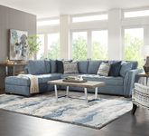 Cindy Crawford Home Calvin Heights Chambray Textured 2 Pc XL Sectional