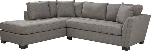 Calvin Heights Cobblestone Textured 2 Pc Sectional - Thumbnail - Image 1