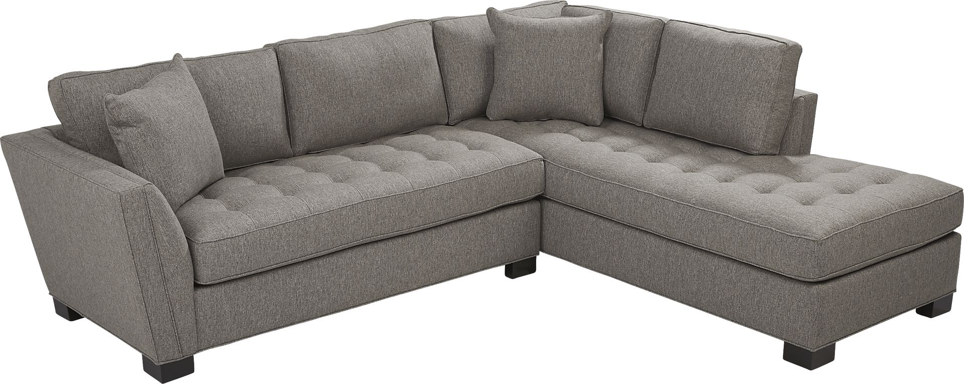 Calvin Heights Cobblestone Textured 2 Pc Sectional - Image 3