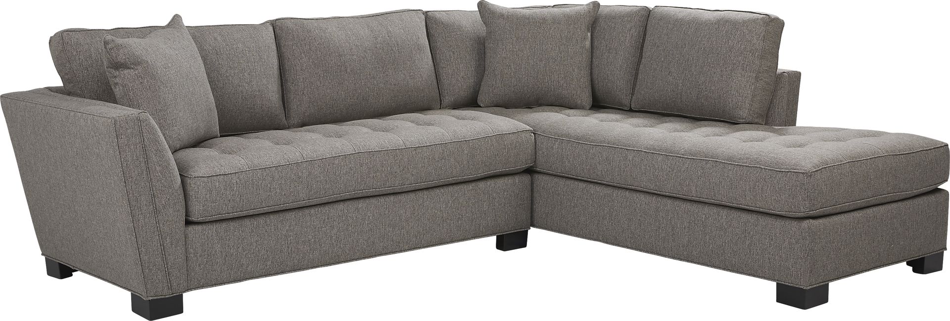 Calvin Heights Cobblestone Textured 2 Pc Sectional - Image 1
