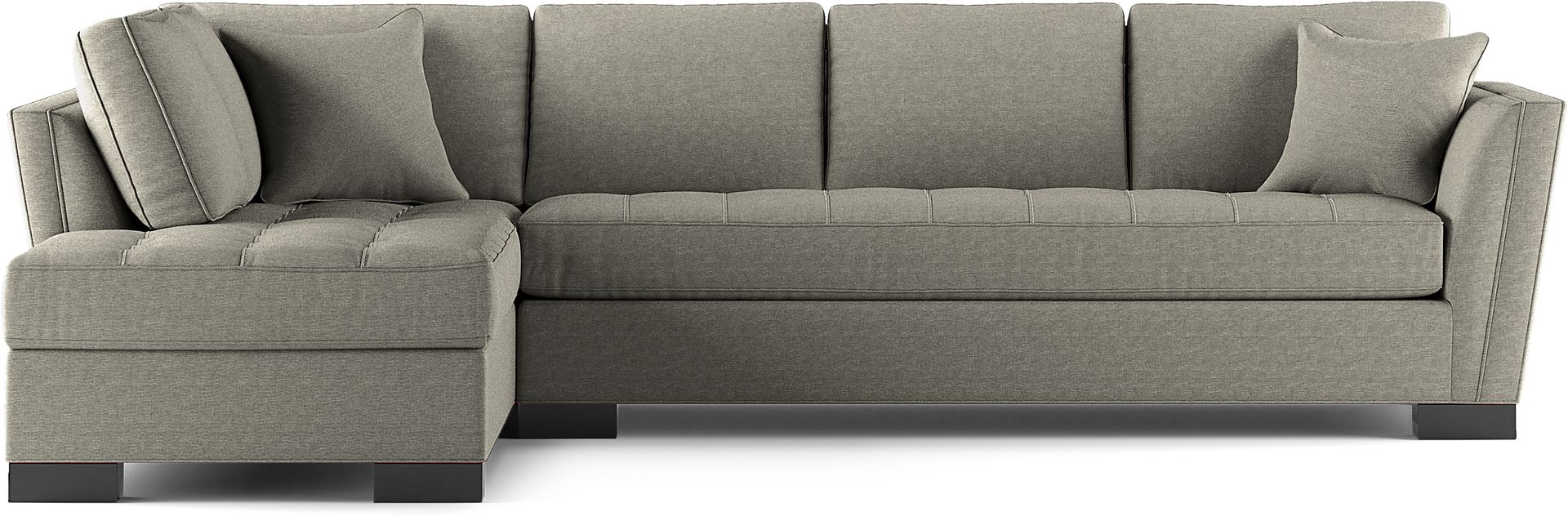 Calvin Heights Cobblestone Textured 2 Pc XL Sectional - Image 1
