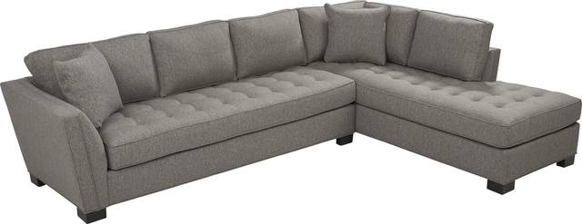 Calvin Heights Cobblestone Textured 2 Pc XL Sectional - Thumbnail - Image 3