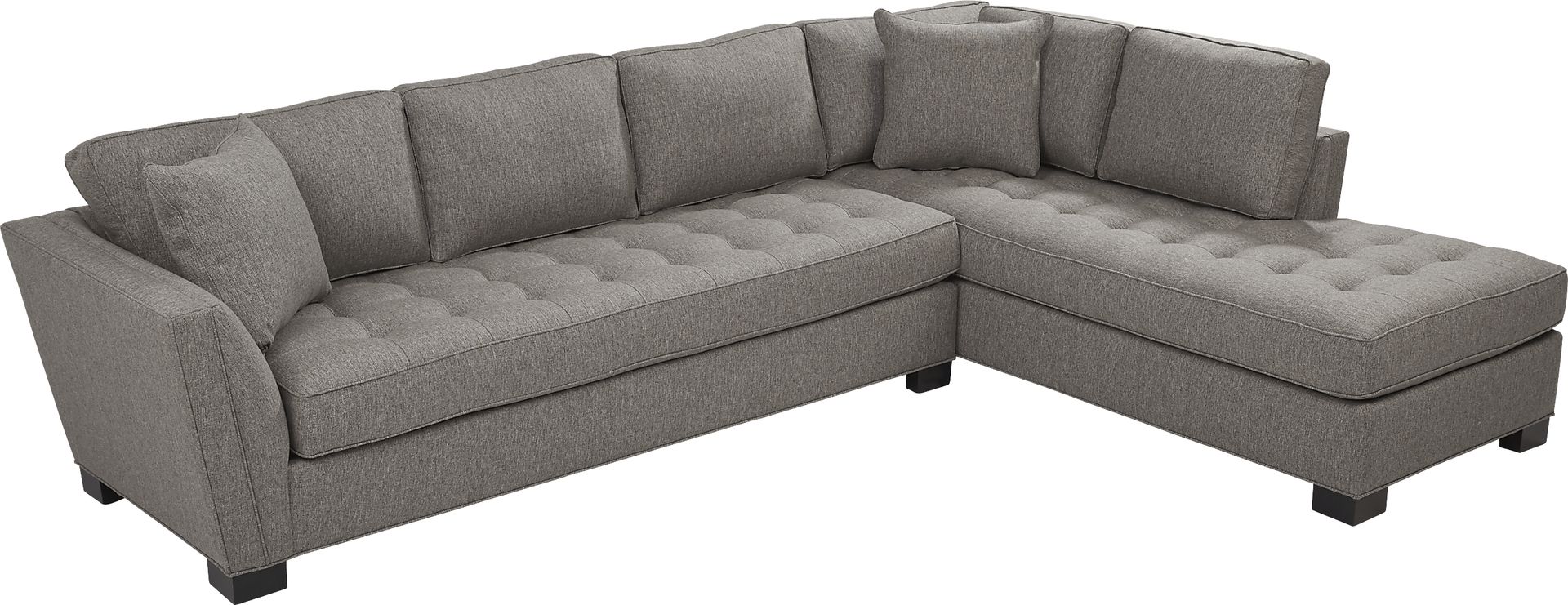 Calvin Heights Cobblestone Textured 2 Pc XL Sectional - Image 3