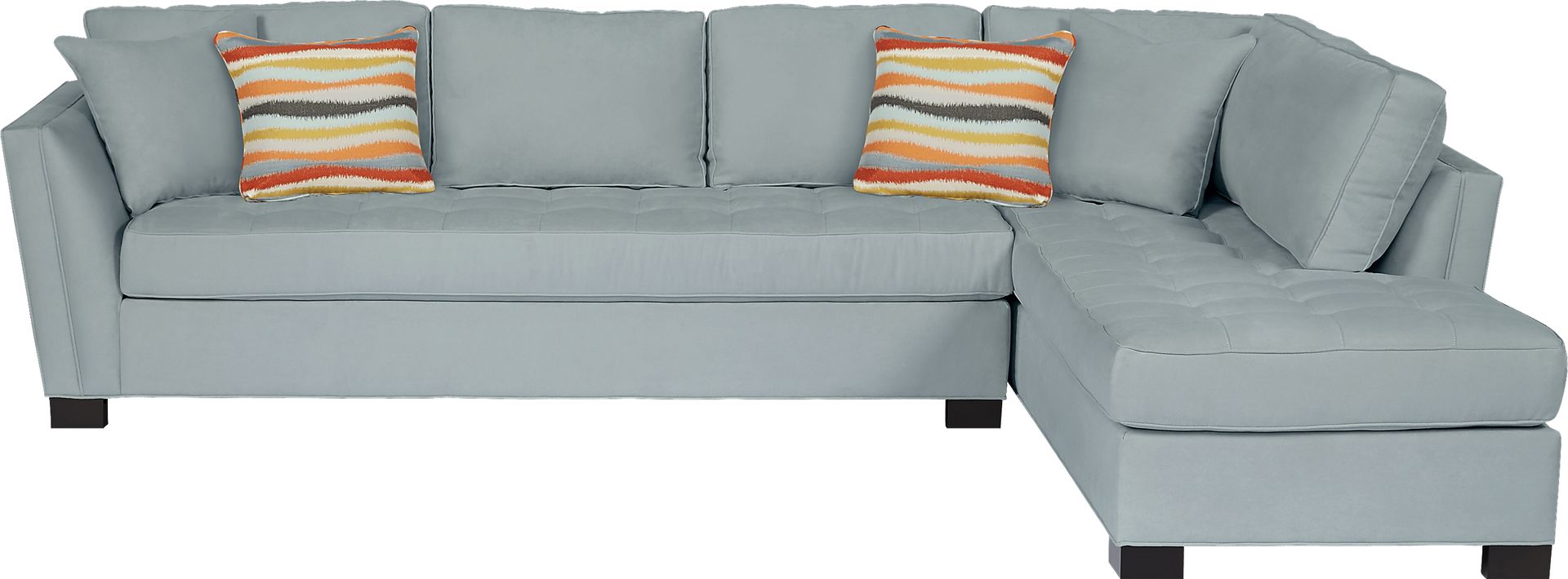 Cindy Crawford Home Calvin Heights Hydra Microfiber 2 Pc XL Sectional - Image 1