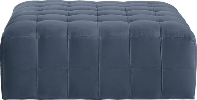 Cindy Crawford Home Calvin Heights Indigo Microfiber Cocktail Ottoman - Thumbnail - Image 1