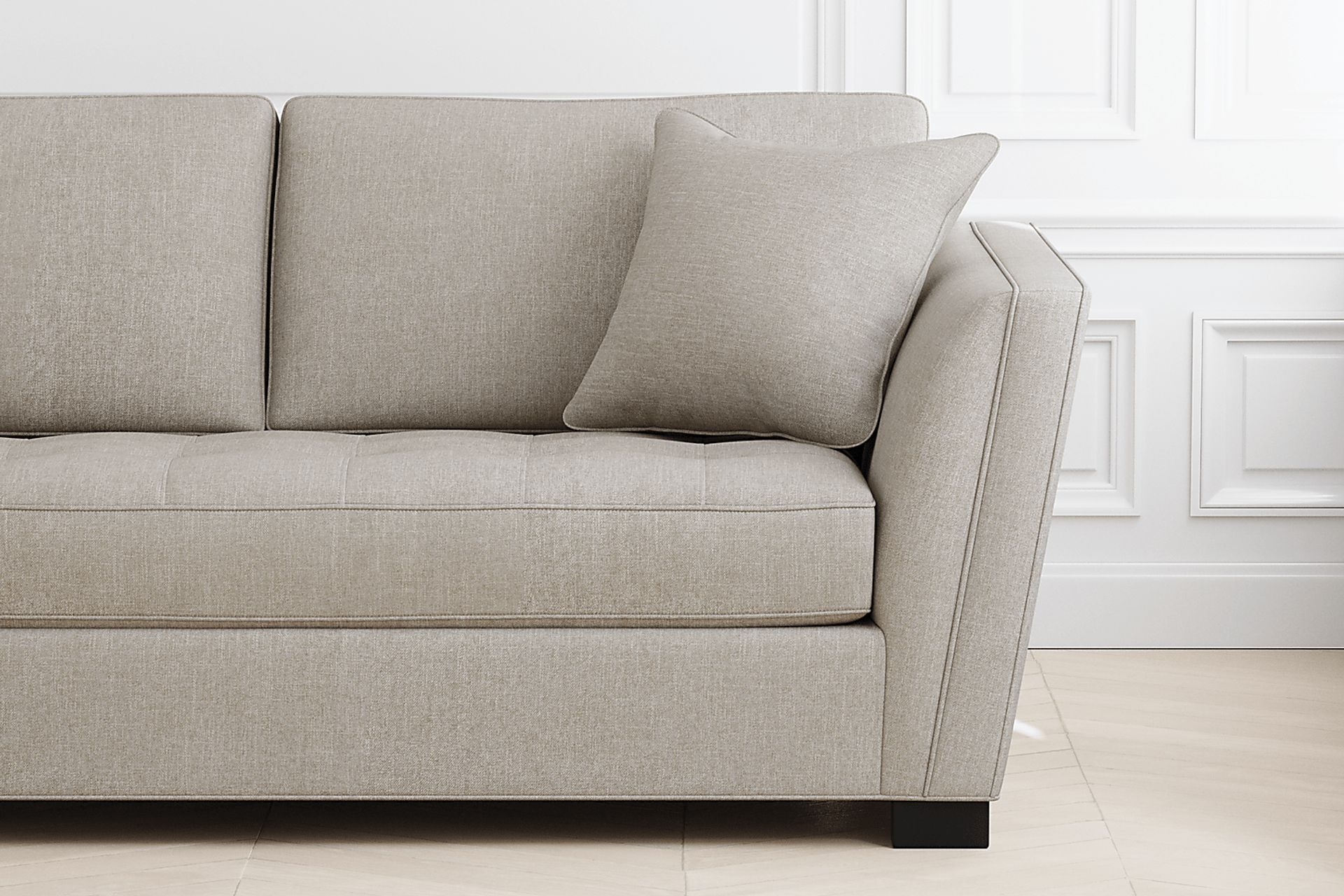 Calvin Heights Mushroom Textured 2 Pc XL Sectional - Image 4