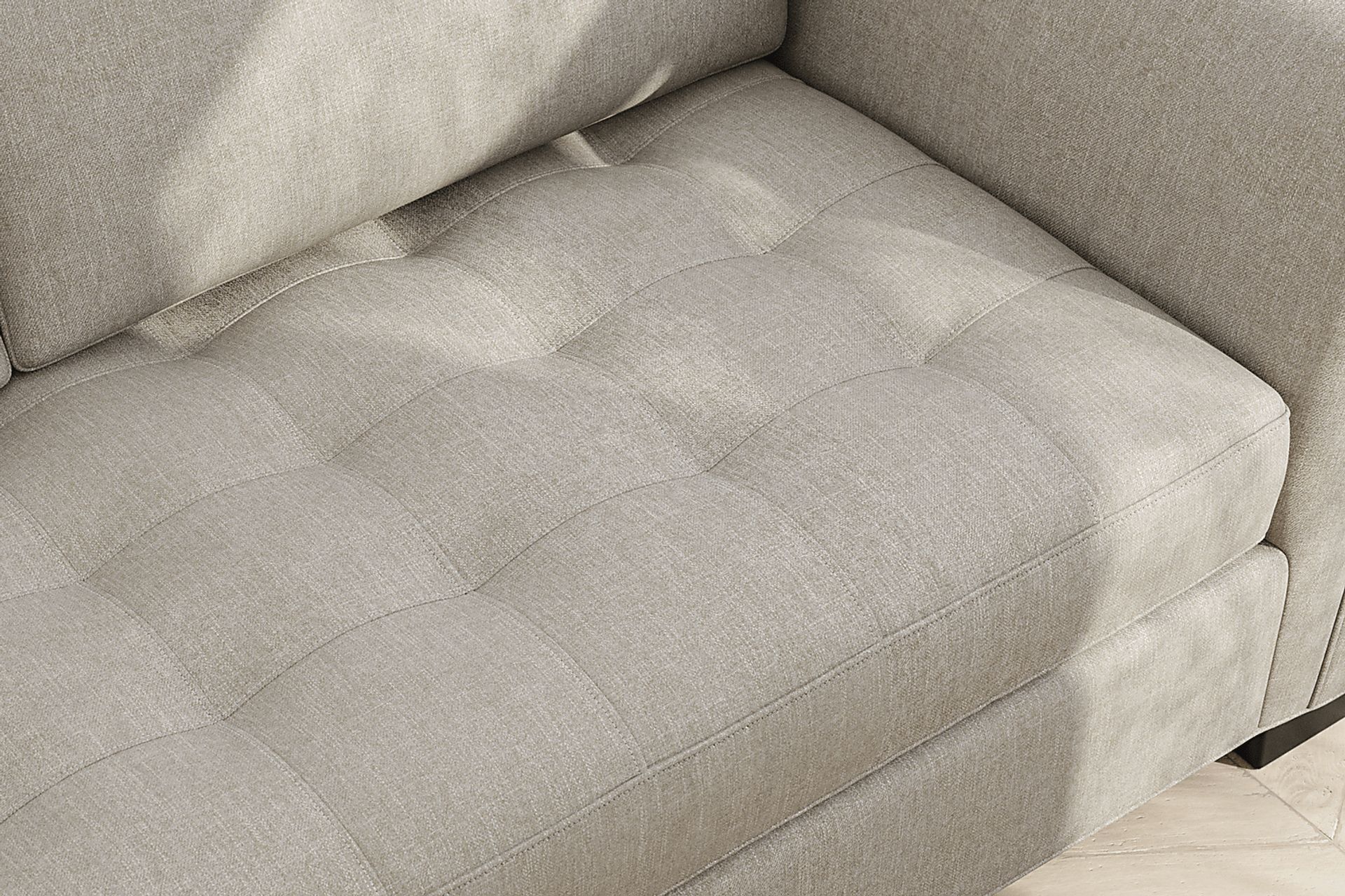 Calvin Heights Mushroom Textured 2 Pc XL Sectional - Image 5