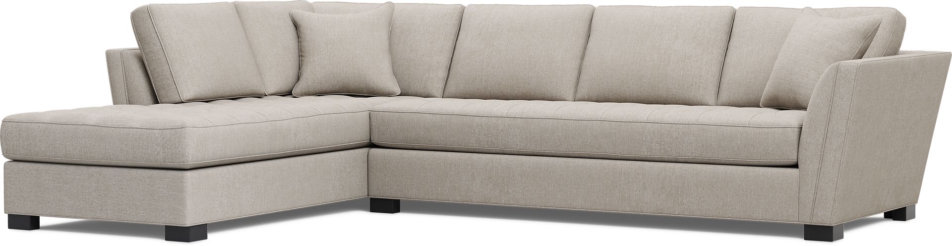 Calvin Heights Mushroom Textured 2 Pc XL Sectional - Image 1