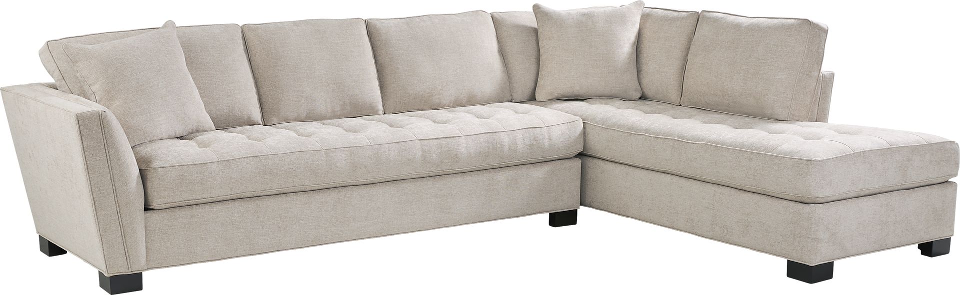 Calvin Heights Mushroom Textured 2 Pc XL Sectional - Image 1