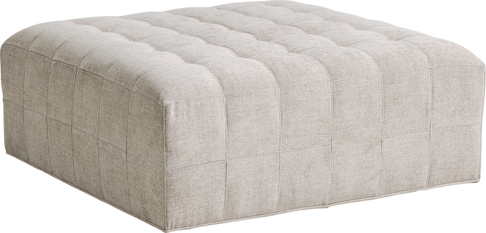 Calvin Heights Mushroom Textured Cocktail Ottoman - Image 2