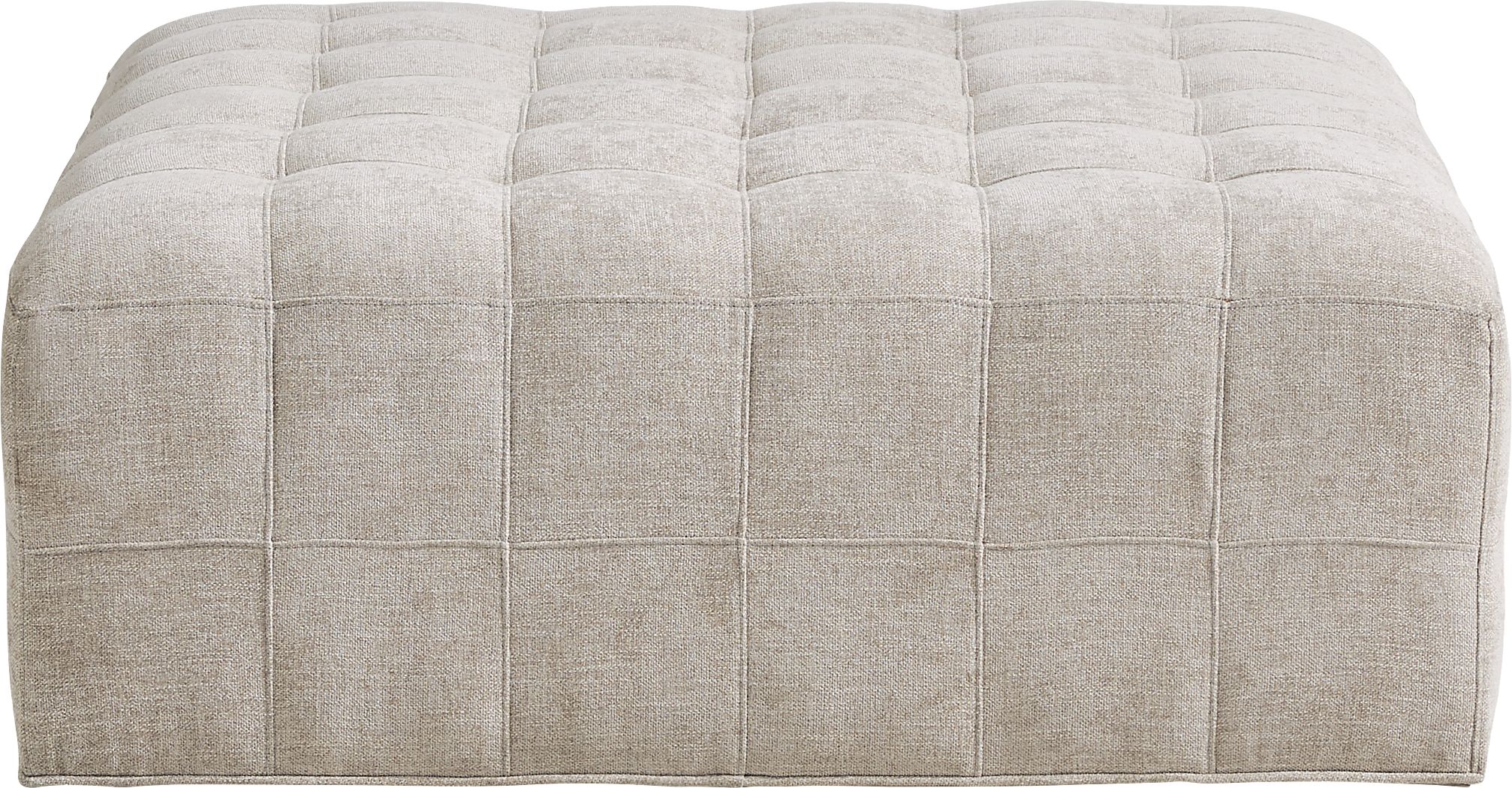 Cindy Crawford Home Calvin Heights Mushroom Textured Cocktail Ottoman