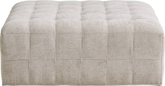 Calvin Heights Mushroom Textured Cocktail Ottoman - Thumbnail - Image 1