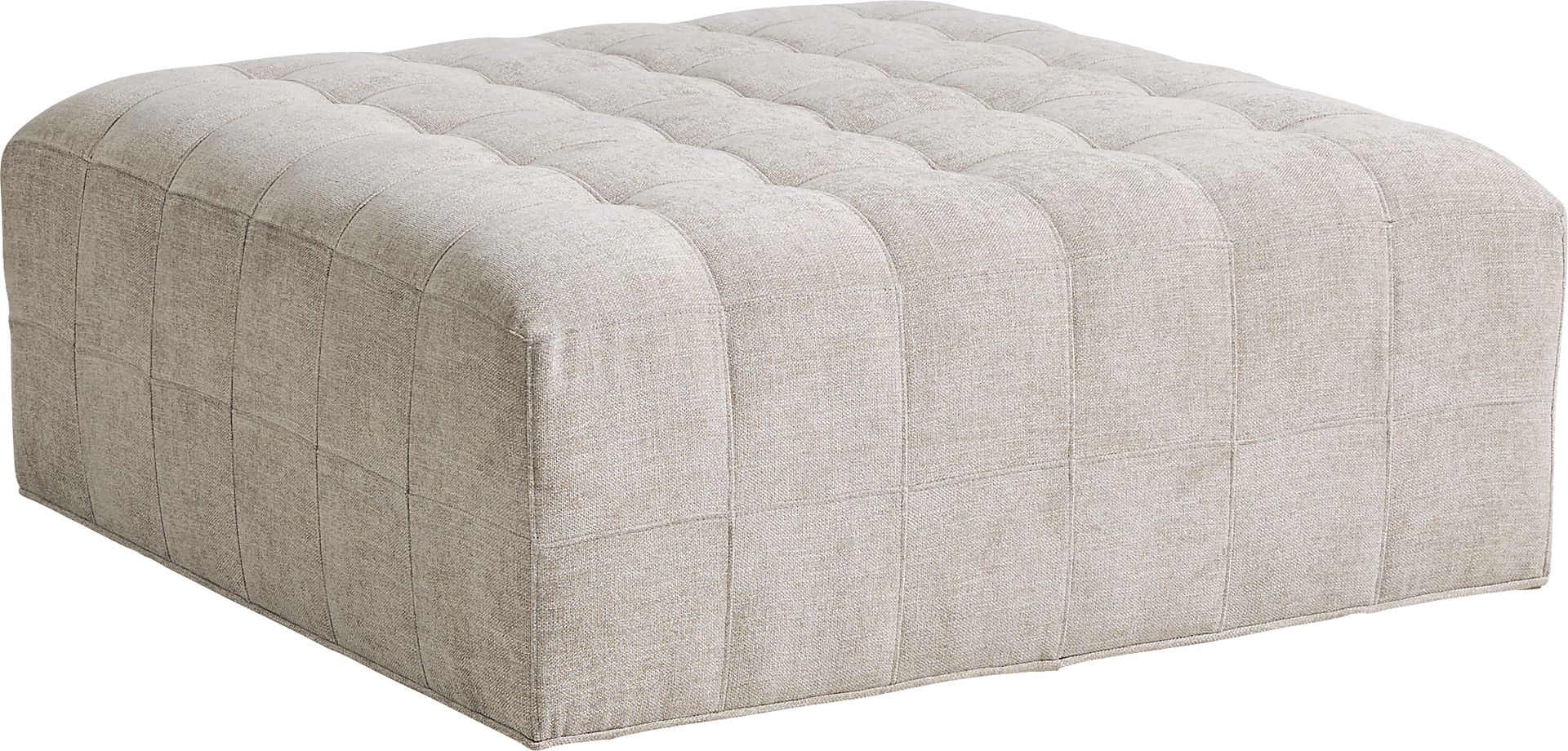 Calvin Heights Mushroom Textured Cocktail Ottoman - Image 1