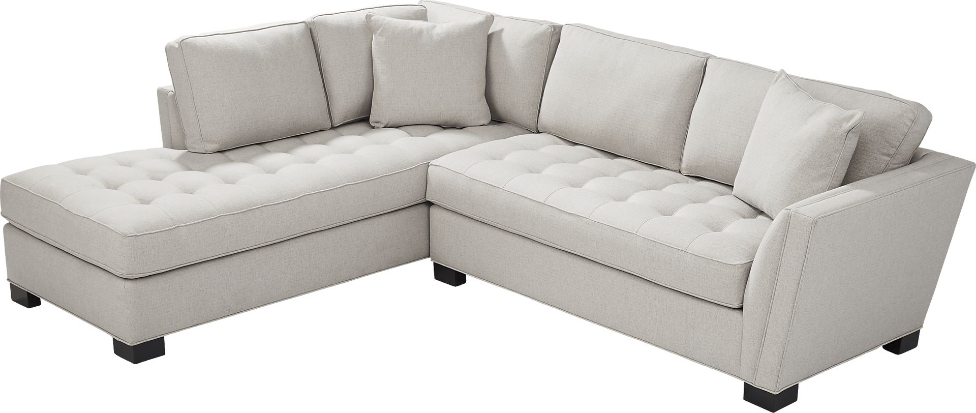 Calvin Heights Oatmeal Textured 2 Pc Sectional - Image 3