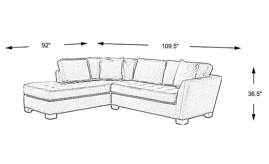 Cindy Crawford Home Calvin Heights Oatmeal Textured 2 Pc Sectional ...