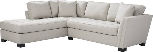 Calvin Heights Oatmeal Textured 2 Pc Sectional - Thumbnail - Image 1