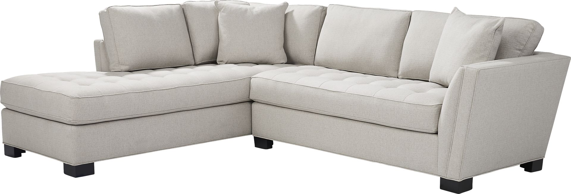 Calvin Heights Oatmeal Textured 2 Pc Sectional - Image 1