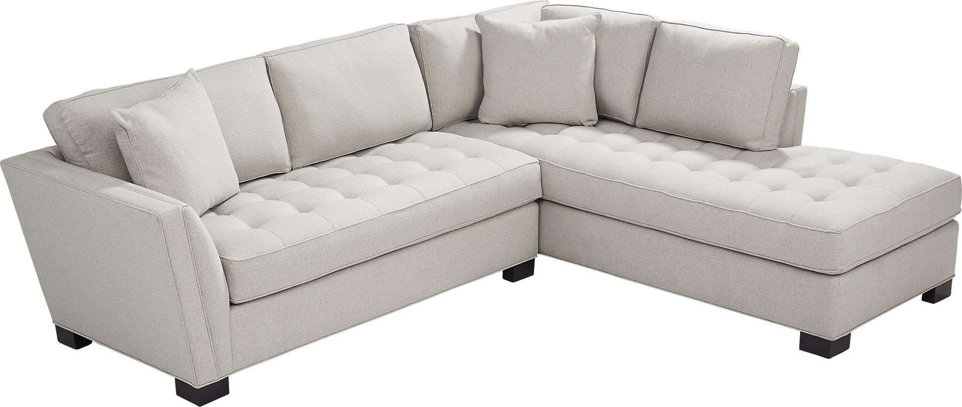 Calvin Heights Oatmeal Textured 2 Pc Sectional - Image 3