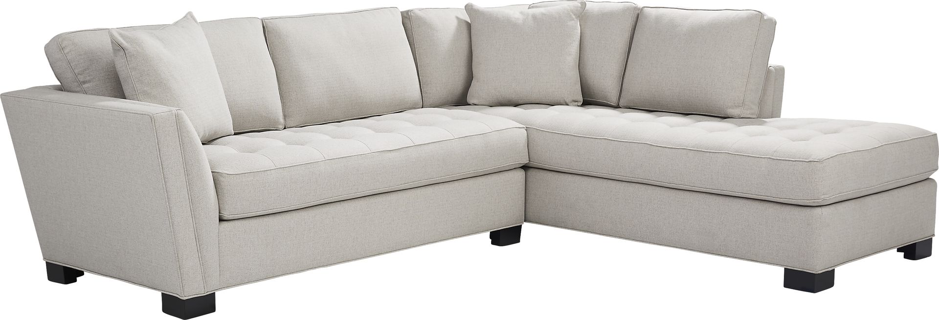 Calvin Heights Oatmeal Textured 2 Pc Sectional - Image 1