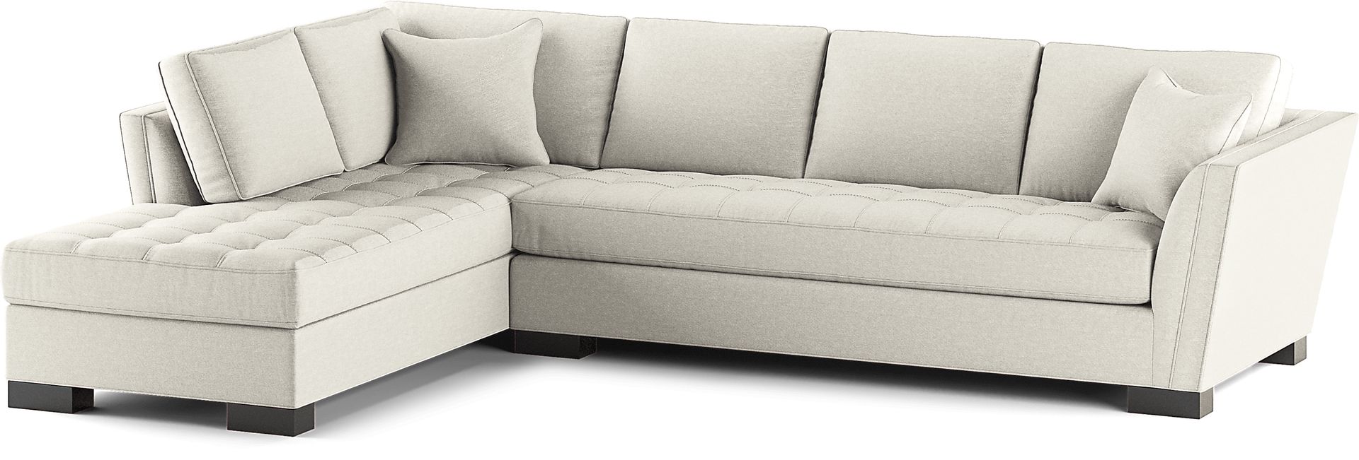 Calvin Heights Oatmeal Textured 2 Pc XL Sectional - Image 3