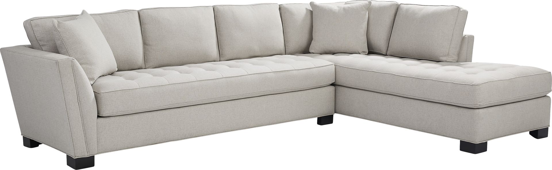 Calvin Heights Oatmeal Textured 2 Pc XL Sectional - Image 1