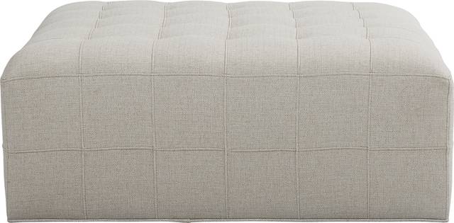 Calvin Heights Oatmeal Textured Cocktail Ottoman - Thumbnail - Image 2