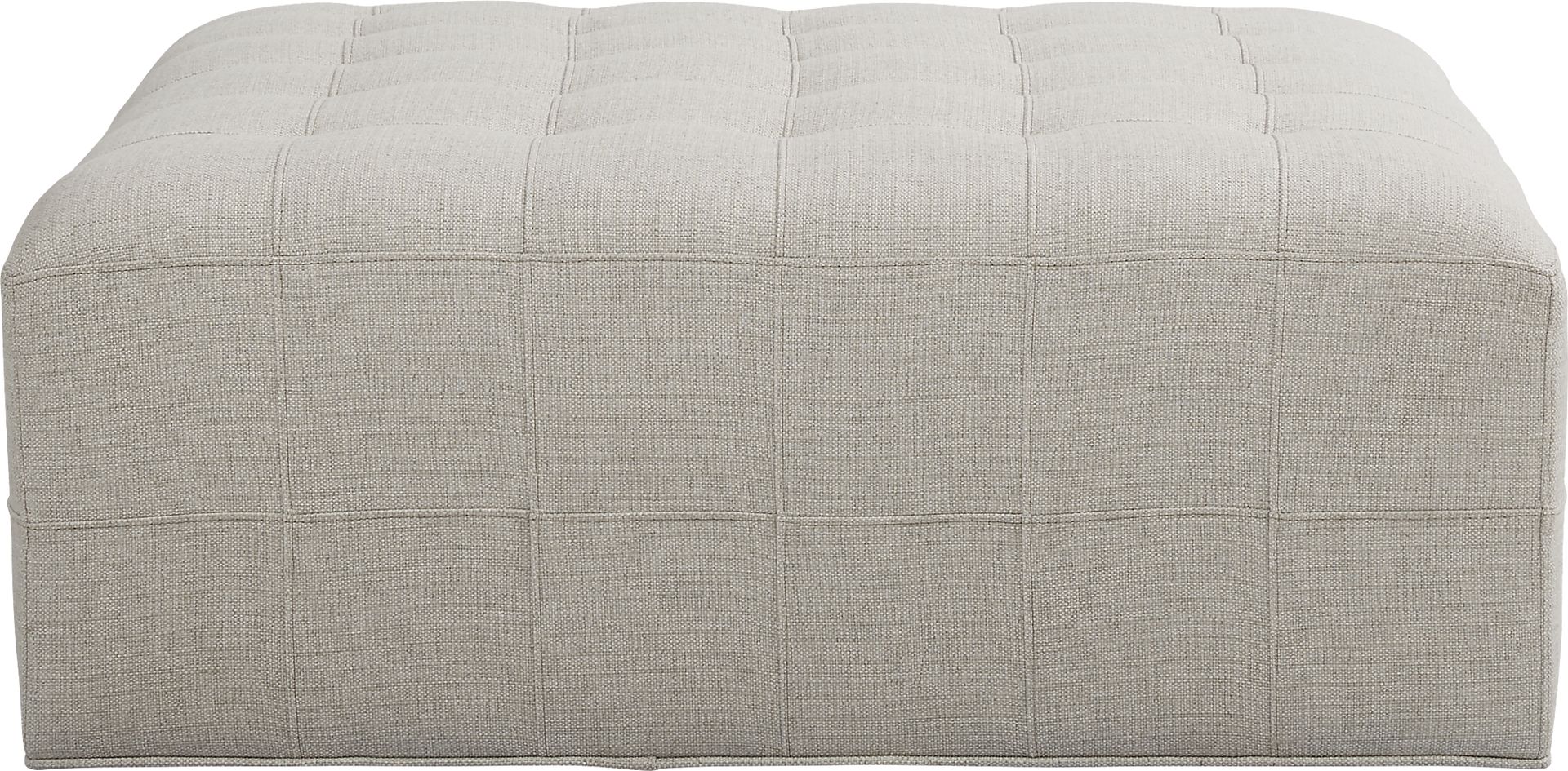 Calvin Heights Oatmeal Textured Cocktail Ottoman - Image 2