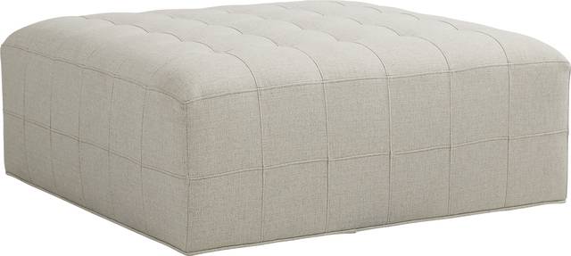 Calvin Heights Oatmeal Textured Cocktail Ottoman - Thumbnail - Image 1