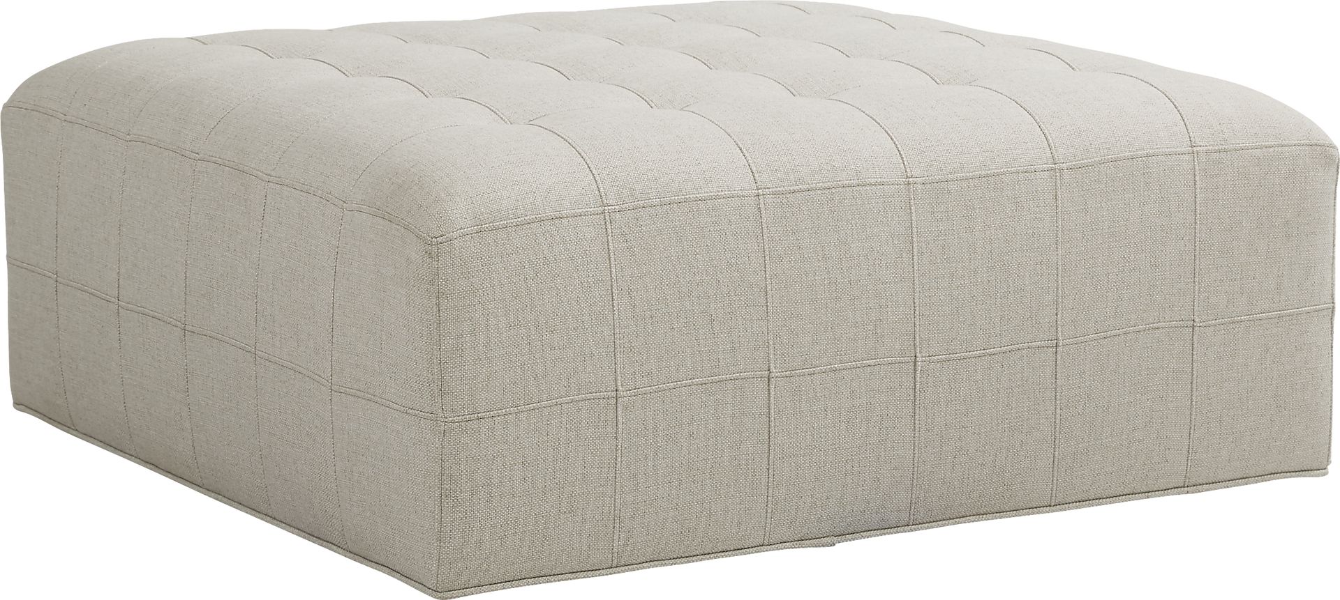 Calvin Heights Oatmeal Textured Cocktail Ottoman - Image 1