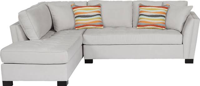 Cindy Crawford Home Calvin Heights Platinum 2 Pc Sectional - Thumbnail - Image 1