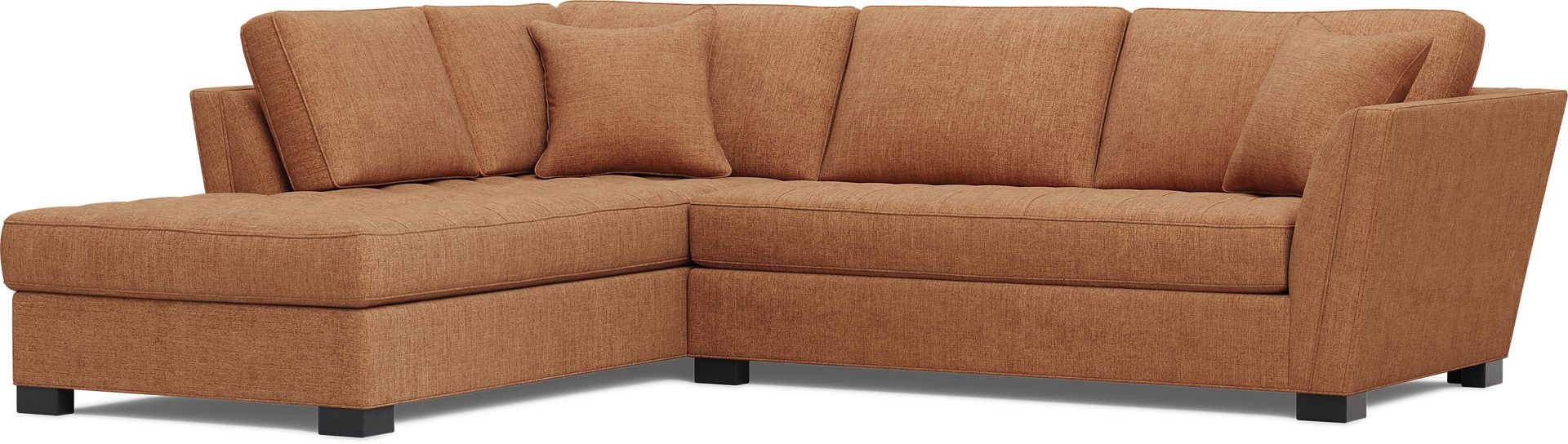 Calvin Heights Russet Textured 2 Pc Sectional - Image 1