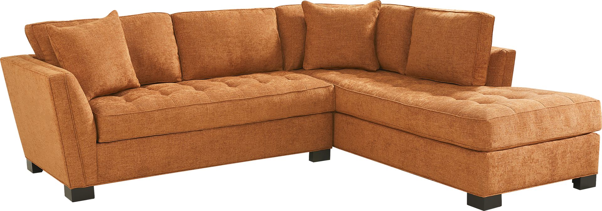 Calvin Heights Russet Textured 2 Pc Sectional - Image 1