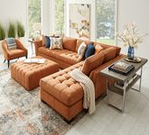 Cindy Crawford Home Calvin Heights Russet Textured 2 Pc XL Sectional