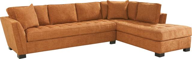 Calvin Heights Russet Textured 2 Pc XL Sectional - Thumbnail - Image 1