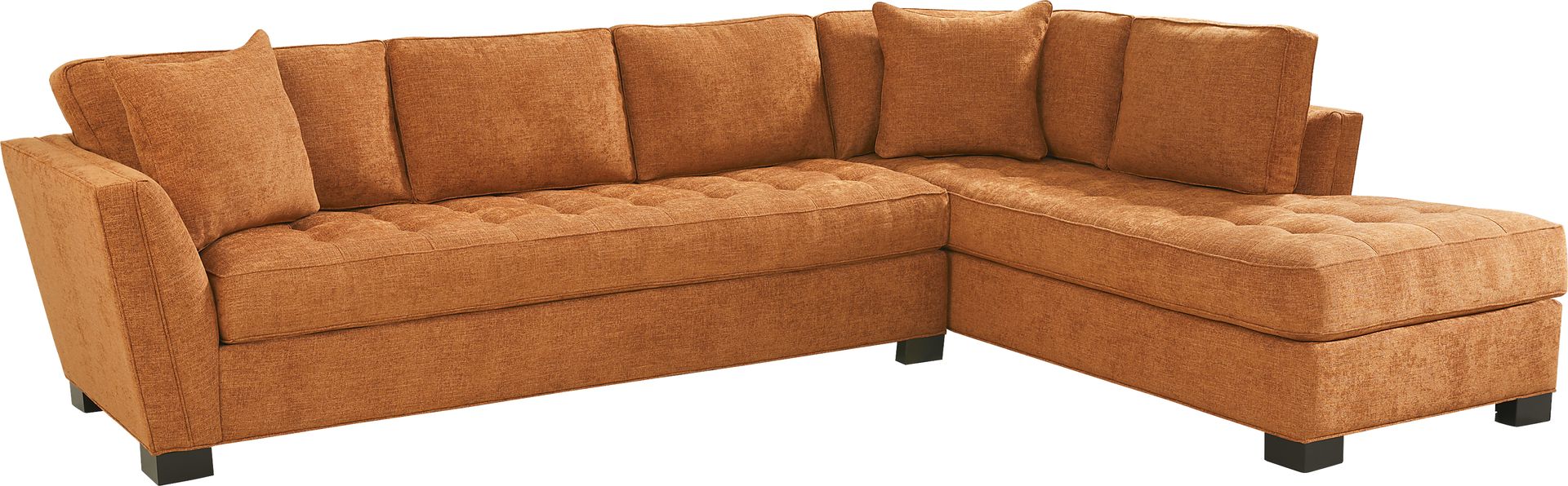 Calvin Heights Russet Textured 2 Pc XL Sectional - Image 1