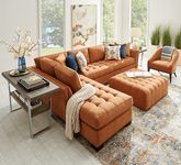 Cindy Crawford Home Calvin Heights Russet Textured 2 Pc XL Sectional