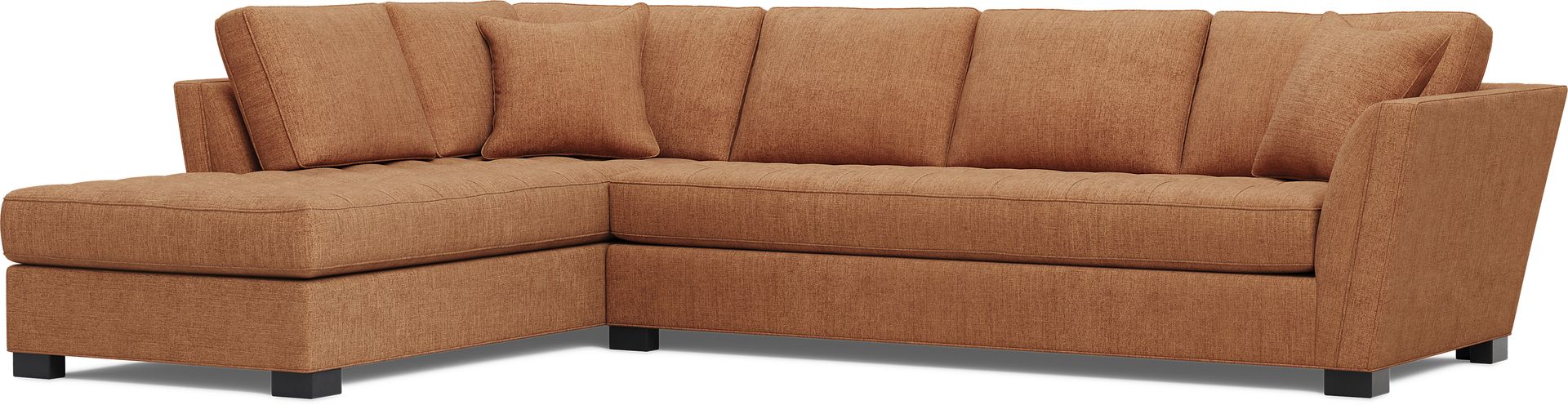 Calvin Heights Russet Textured 2 Pc XL Sectional - Image 1