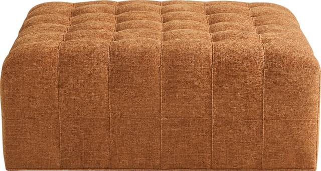 Calvin Heights Russet Textured Cocktail Ottoman - Thumbnail - Image 2