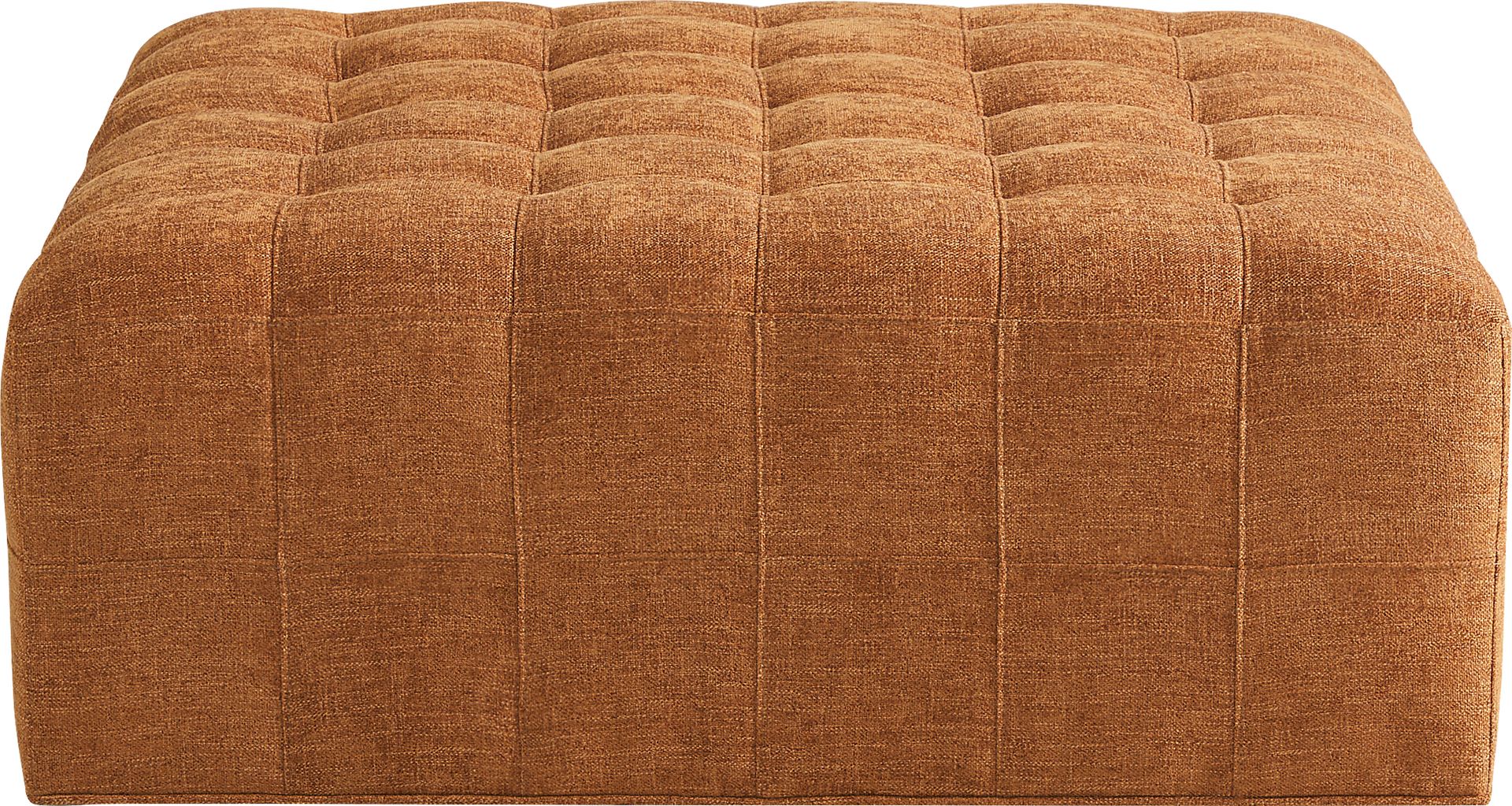 Calvin Heights Russet Textured Cocktail Ottoman - Image 2
