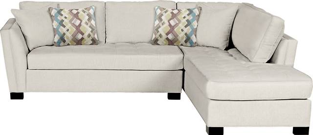 Cindy Crawford Home Calvin Heights Sand Textured 2 Pc Sectional - Thumbnail - Image 1
